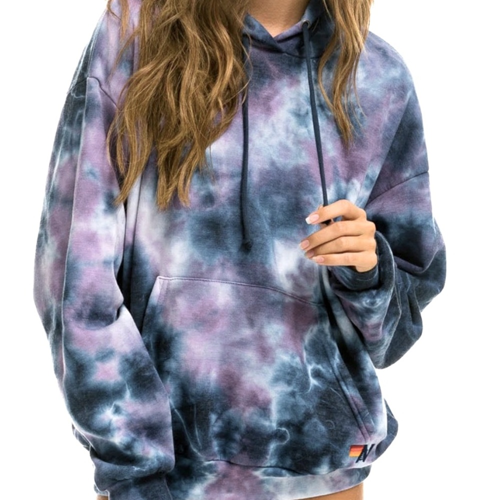 Aviator Nation Relaxed Hand Dyed Pullover Hoodie